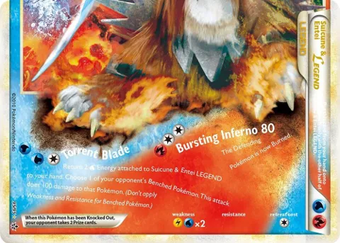 Suicune & Entei Legend Bottom #95/95 Holofoil Pokémon card from Unleashed