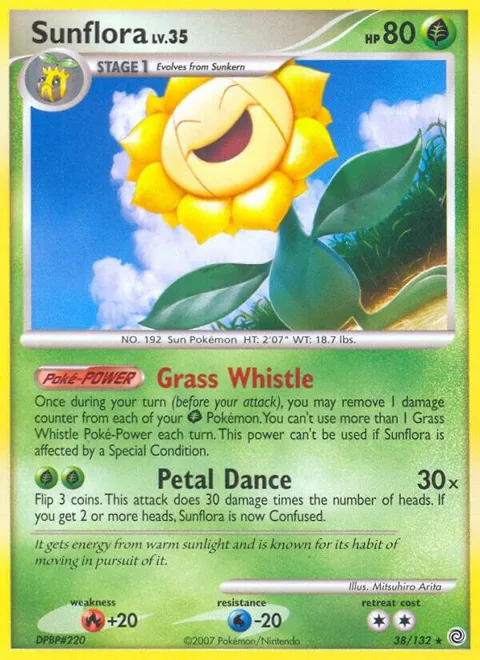 Sunflora #38/132 Pokémon card from Secret Wonders