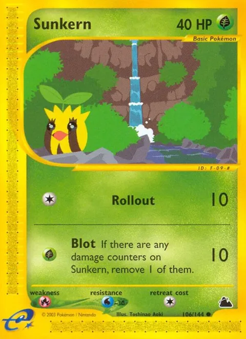 Sunkern #106/144 Reverse Holofoil Pokémon card from Skyridge
