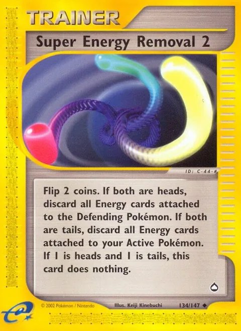 Super Energy Removal 2 #134/147 Reverse Holofoil Pokémon card from Aquapolis