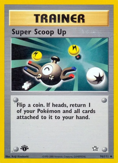 Super Scoop Up #098/111 1st Edition Pokémon card from Neo Genesis