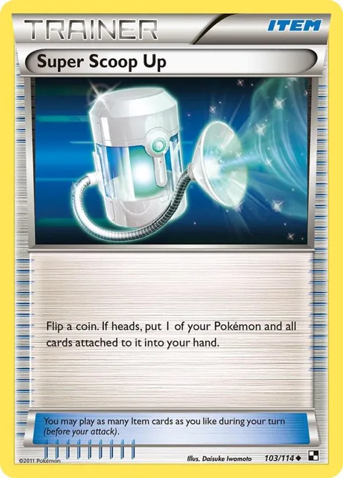 Super Scoop Up #103/114 Reverse Holofoil Pokémon card from Black and White