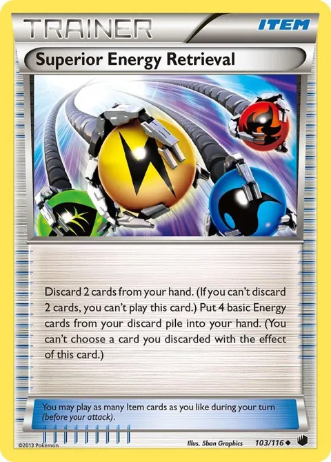 Superior Energy Retrieval #103/116 Pokémon card from Plasma Freeze