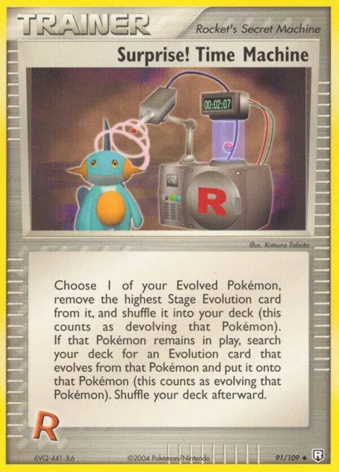 Surprise! Time Machine #91/109 Pokémon card from EX Team Rocket Returns