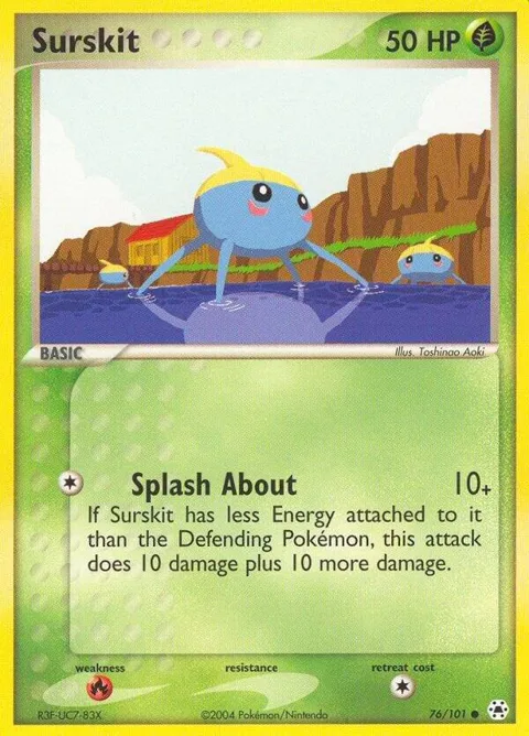 Surskit #76/101 Reverse Holofoil Pokémon card from EX Hidden Legends