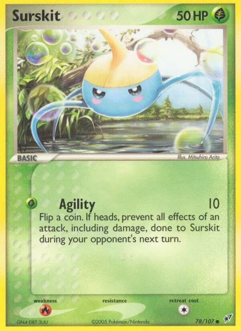 Surskit #78/107 Pokémon card from EX Deoxys
