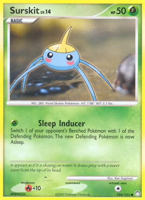 Surskit #104/123 Pokémon card from Mysterious Treasures