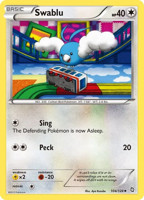 Swablu 104 #104/124 Pokémon card from Dragons Exalted