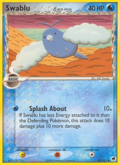 Swablu Delta Species #65/101 Pokémon card from EX Dragon Frontiers