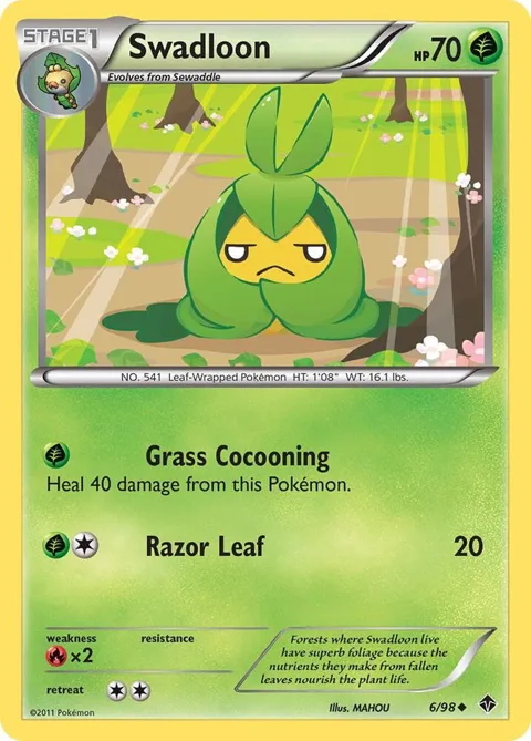 Swadloon 6 #6/98 Pokémon card from Emerging Powers