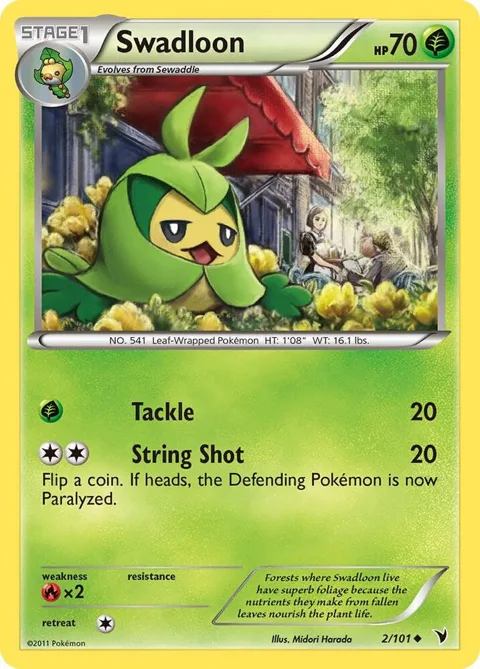 Swadloon #2/101 Pokémon card from Noble Victories