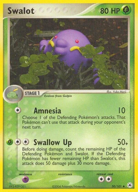 Swalot #50/101 Reverse Holofoil Pokémon card from EX Hidden Legends