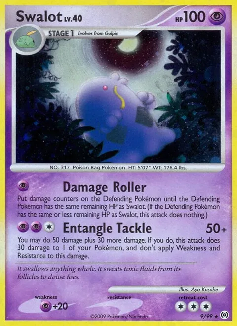 Swalot #9/99 Reverse Holofoil Pokémon card from Arceus