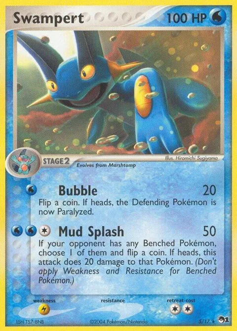 Swampert #005/017 Pokémon card from POP Series 1
