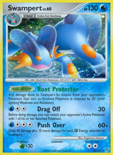 Swampert #12 Reverse Holofoil Pokémon card from Supreme Victors