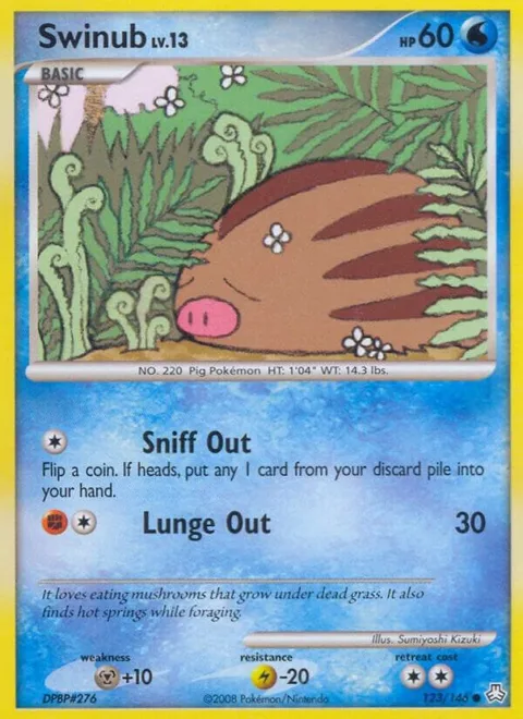 Swinub #123/146 Pokémon card from Legends Awakened