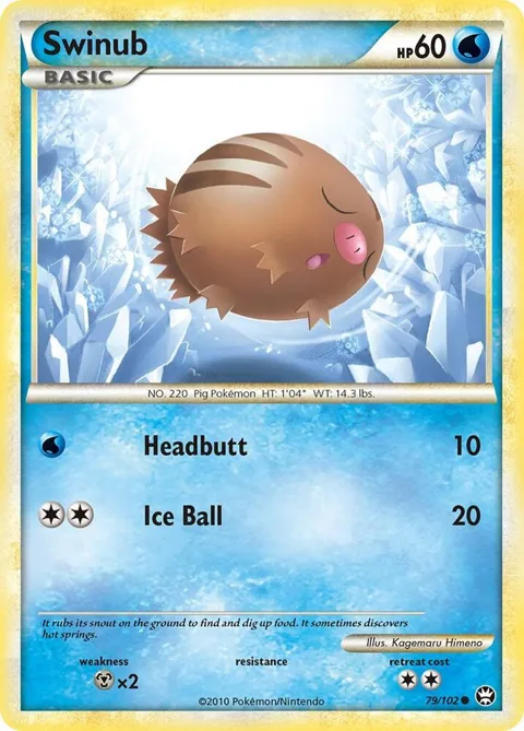 Swinub #79/102 Reverse Holofoil Pokémon card from Triumphant