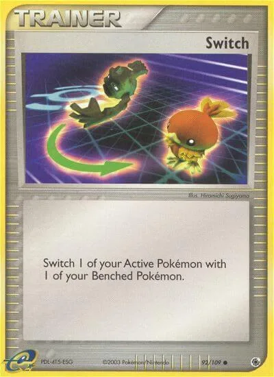 Switch #92/109 Pokémon card from EX Ruby and Sapphire