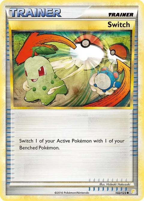 Switch #102/123 Pokémon card from HeartGold SoulSilver