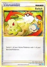 Switch Gyarados #28/30 Pokémon card from HGSS Trainer Kit: Gyarados & Raichu