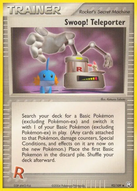Swoop! Teleporter #92/109 Pokémon card from EX Team Rocket Returns