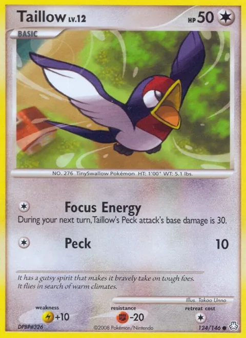 Taillow #124/146 Pokémon card from Legends Awakened