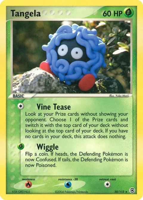 Tangela #30/112 Reverse Holofoil Pokémon card from EX FireRed & LeafGreen