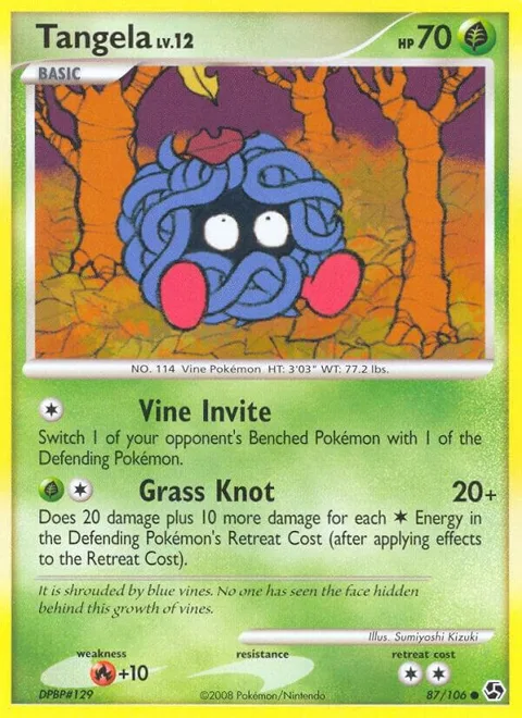 Tangela #87/106 Pokémon card from Great Encounters