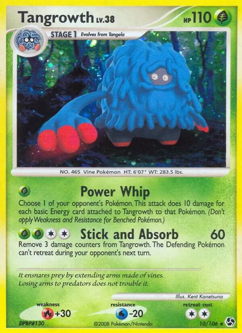 Tangrowth #10/106 Reverse Holofoil Pokémon card from Great Encounters
