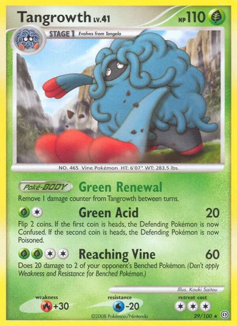 Tangrowth #29/100 Pokémon card from Stormfront
