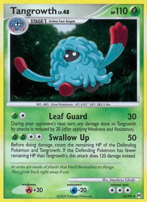 Tangrowth #10/99 Holofoil Pokémon card from Arceus