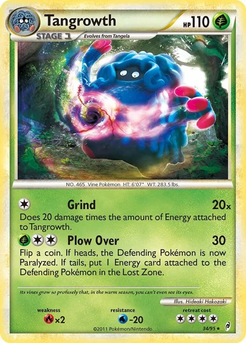 Tangrowth #34/95 Pokémon card from Call of Legends