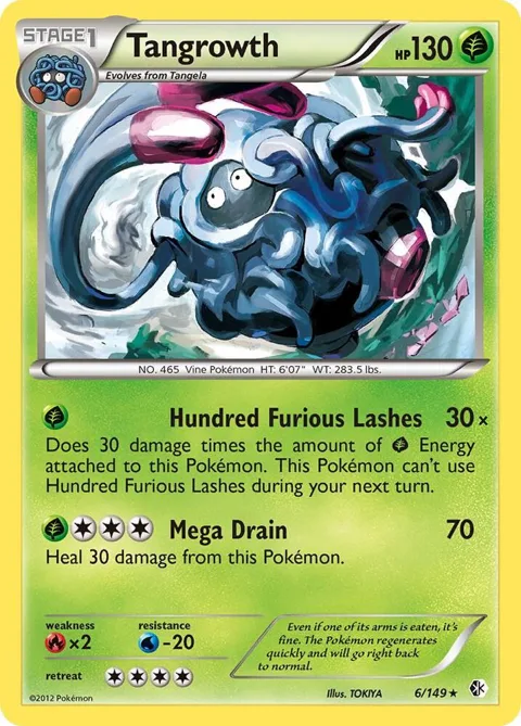 Tangrowth #6/149 Reverse Holofoil Pokémon card from Boundaries Crossed