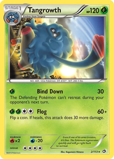 Tangrowth #2/113 Pokémon card from Legendary Treasures