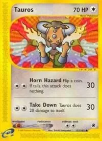 Tauros #133/165 Pokémon card from Expedition