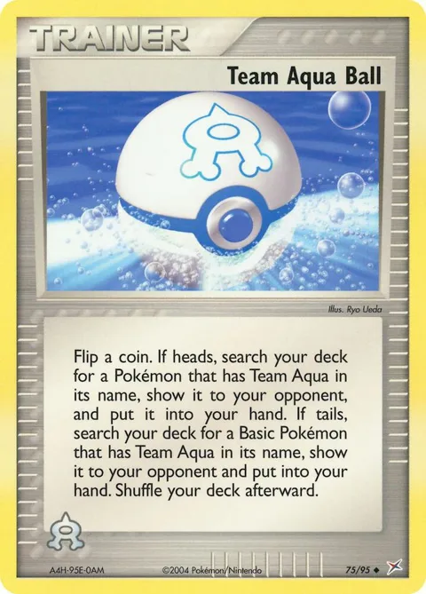 Team Aqua Ball #75/95 Reverse Holofoil Pokémon card from EX Team Magma vs Team Aqua