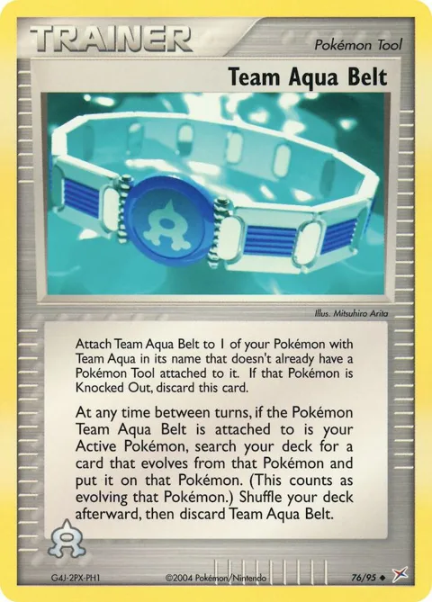 Team Aqua Belt #76/95 Pokémon card from EX Team Magma vs Team Aqua