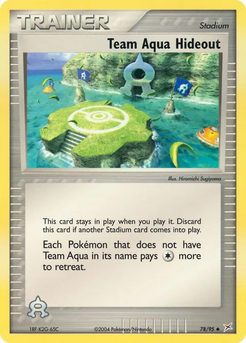 Team Aqua Hideout #78/95 Reverse Holofoil Pokémon card from EX Team Magma vs Team Aqua