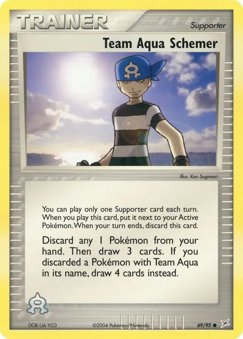 Team Aqua Schemer #69/95 Reverse Holofoil Pokémon card from EX Team Magma vs Team Aqua