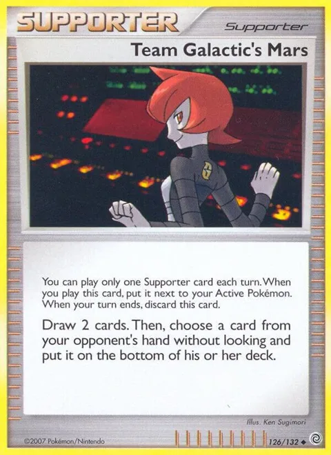 Team Galactic's Mars #126/132 Pokémon card from Secret Wonders