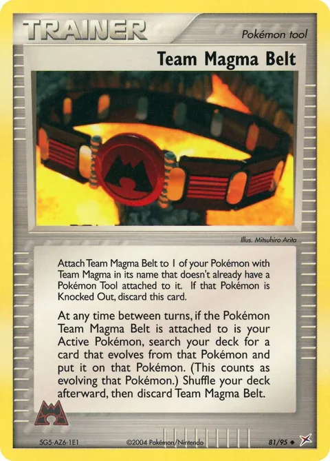 Team Magma Belt #81/95 Reverse Holofoil Pokémon card from EX Team Magma vs Team Aqua