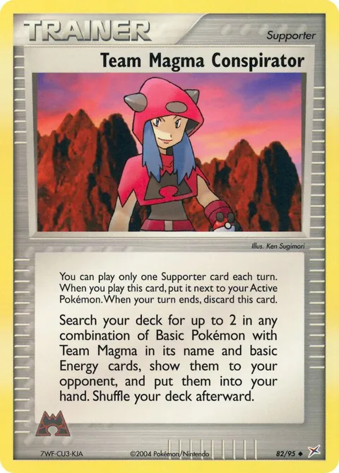 Team Magma Conspirator #82/95 Reverse Holofoil Pokémon card from EX Team Magma vs Team Aqua