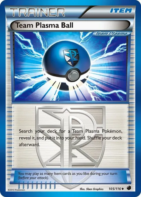 Team Plasma Ball Team Plasma #105/116 Reverse Holofoil Pokémon card from Plasma Freeze