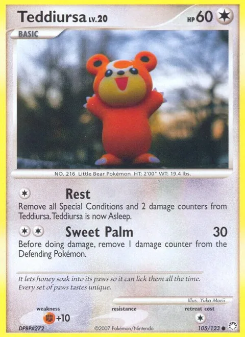 Teddiursa #105/123 Pokémon card from Mysterious Treasures