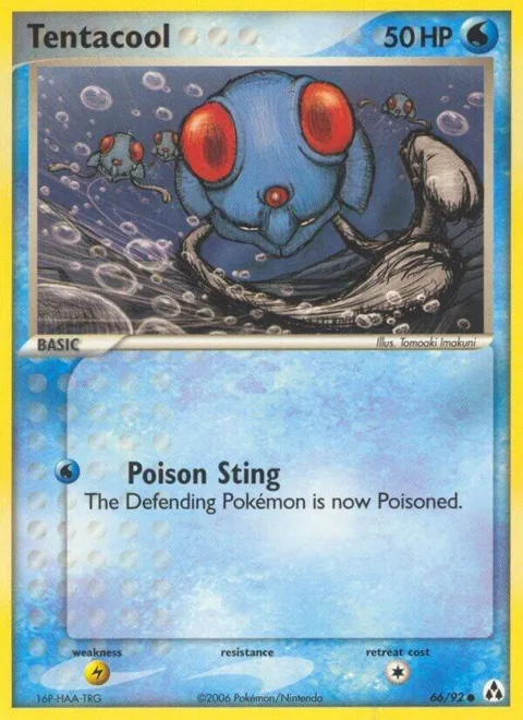 Tentacool #66/92 Pokémon card from EX Legend Maker