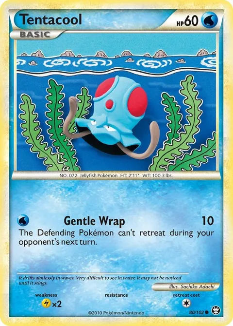 Tentacool #80/102 Pokémon card from Triumphant