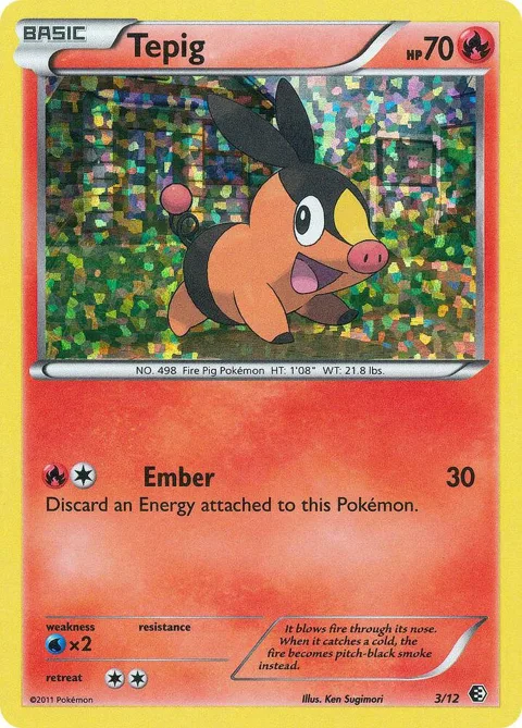 Tepig - 3/12 #003/012 Holofoil Pokémon card from McDonald's Promos 2011
