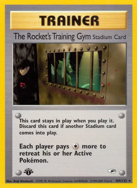 The Rocket's Training Gym #104/132 Unlimited Pokémon card from Gym Heroes