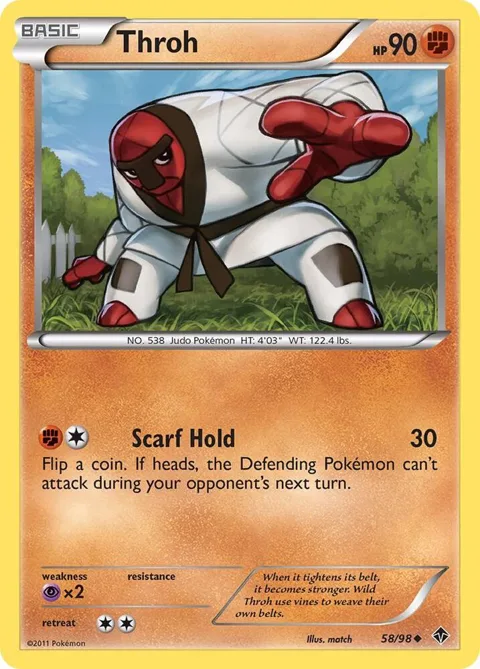Throh #58/98 Pokémon card from Emerging Powers