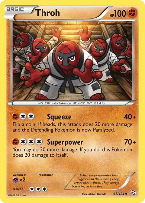 Throh #68/124 Reverse Holofoil Pokémon card from Dragons Exalted